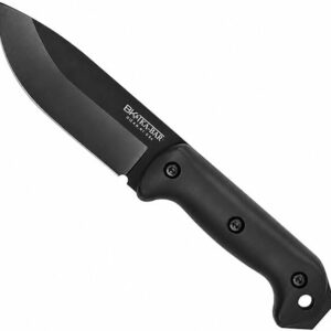 KA-BAR BK2 Becker Companion Fixed Blade Knife 5.25" Drop Point 1095 Cro-Van Black Powder Coat Blade Ultramid Handle Black